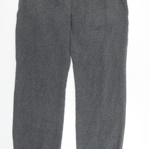 Adidas Men Grey Jogger Sweatpants L Fleece Lined Tapered Fit