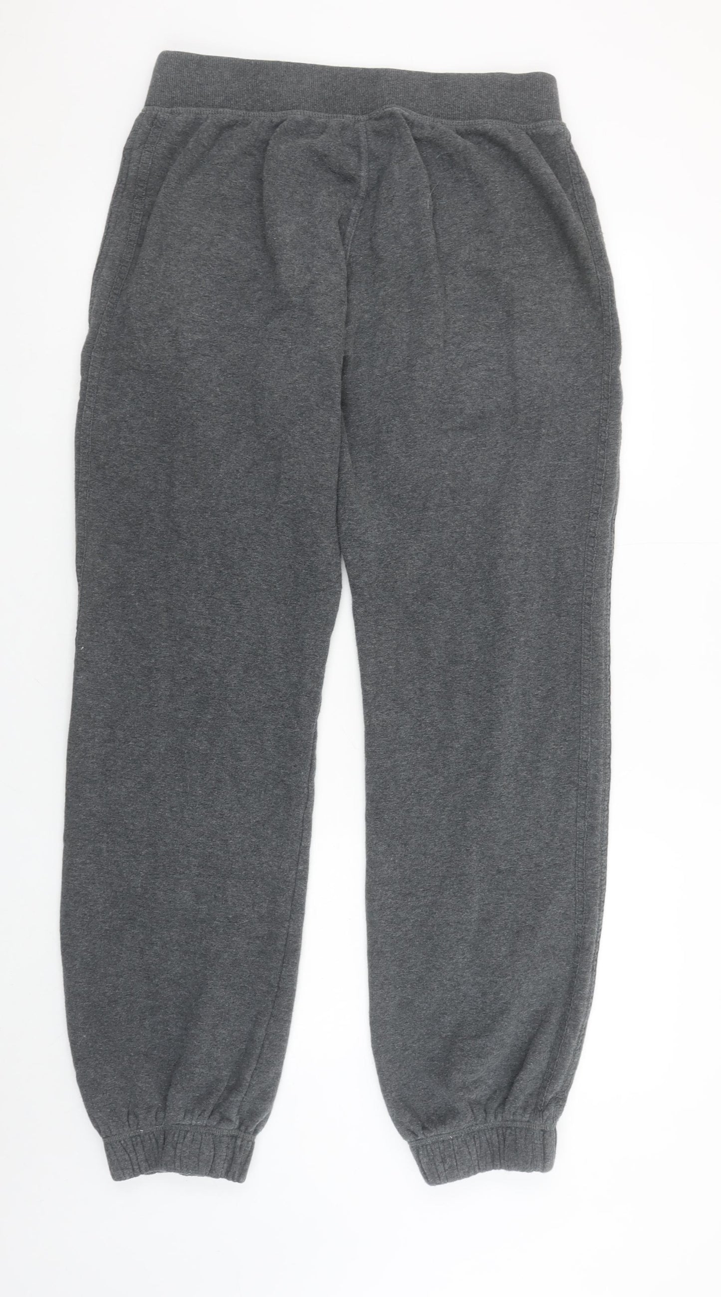Adidas Men Grey Jogger Sweatpants L Fleece Lined Tapered Fit