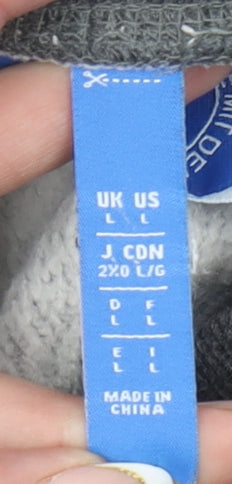 Adidas Men Grey Jogger Sweatpants L Fleece Lined Tapered Fit