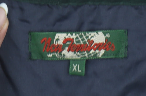 New Territories Men's Green XL Windbreaker Jacket Lightweight Outdoor Style
