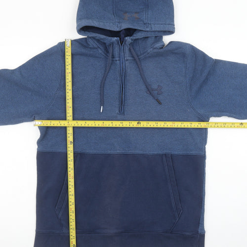 Under Armour Men Blue M ColdGear 1/4 Zip Pullover Hoodie