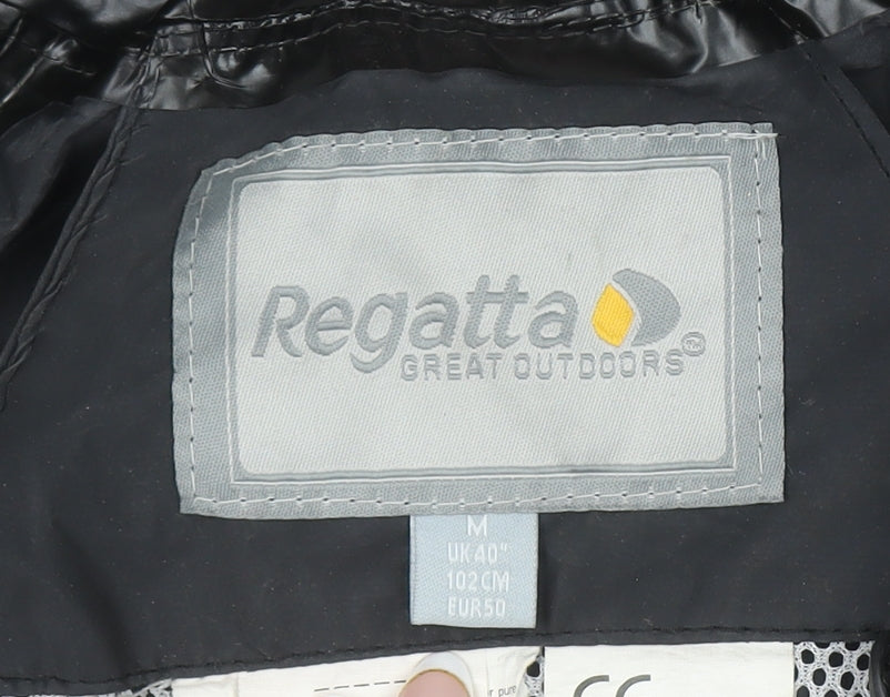 Regatta Men’s Black Waterproof Hooded Rain Jacket M UK 40” Outdoor