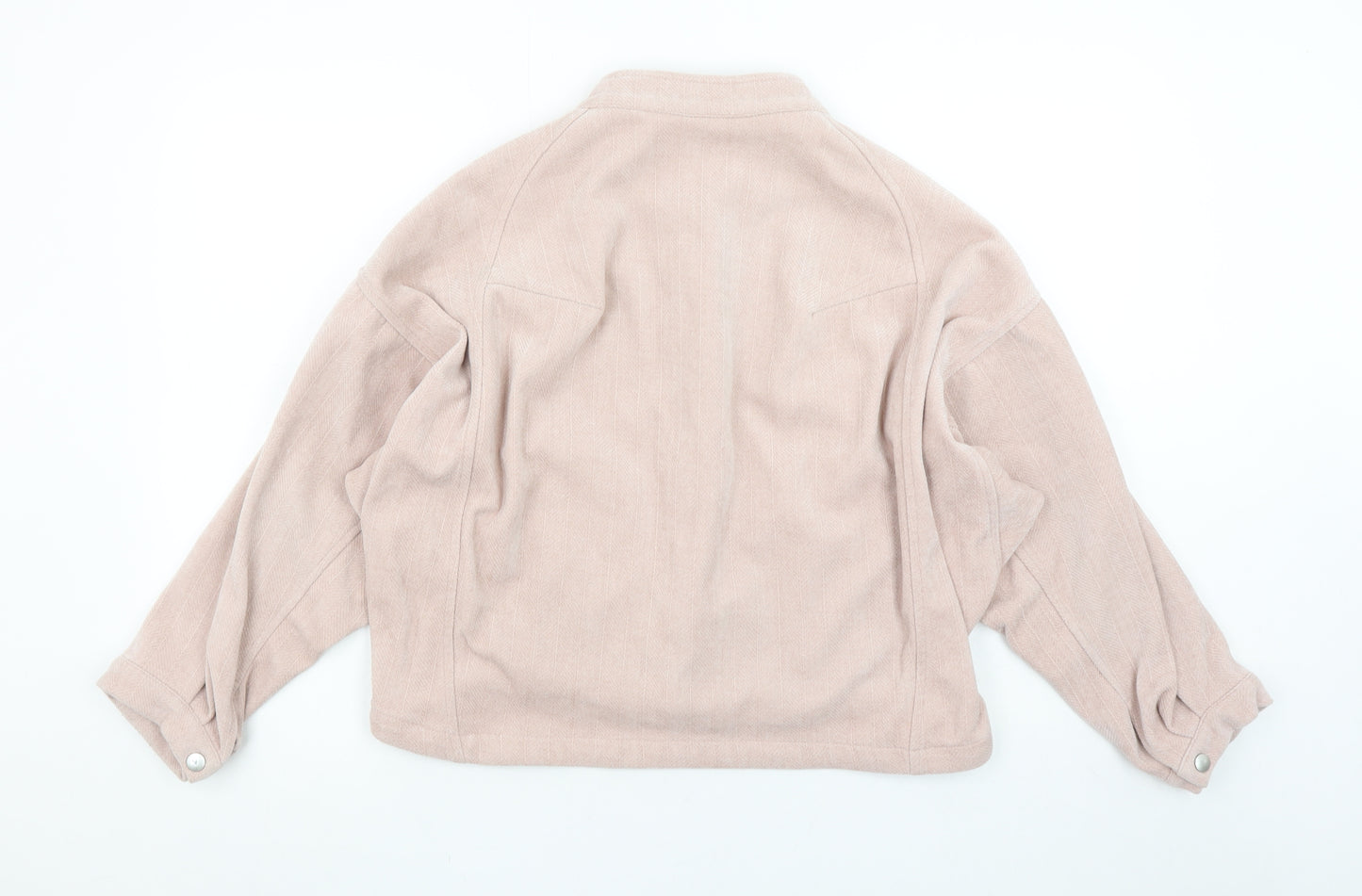 Yarou Women's Beige Cropped Button Jacket Size M Classic Lightweight