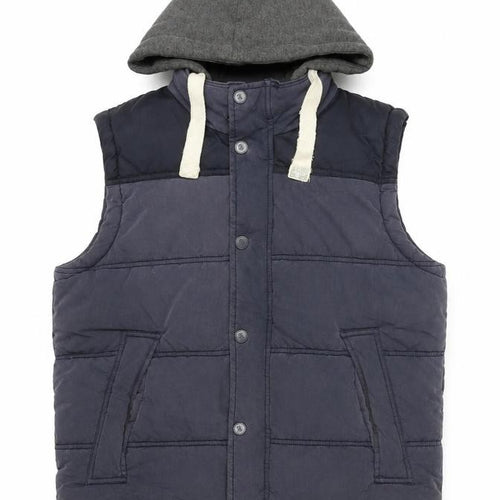 St. George by Duffer Men's Blue Hooded Padded Bodywarmer Size M