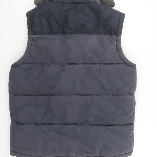St. George by Duffer Men's Blue Hooded Padded Bodywarmer Size M