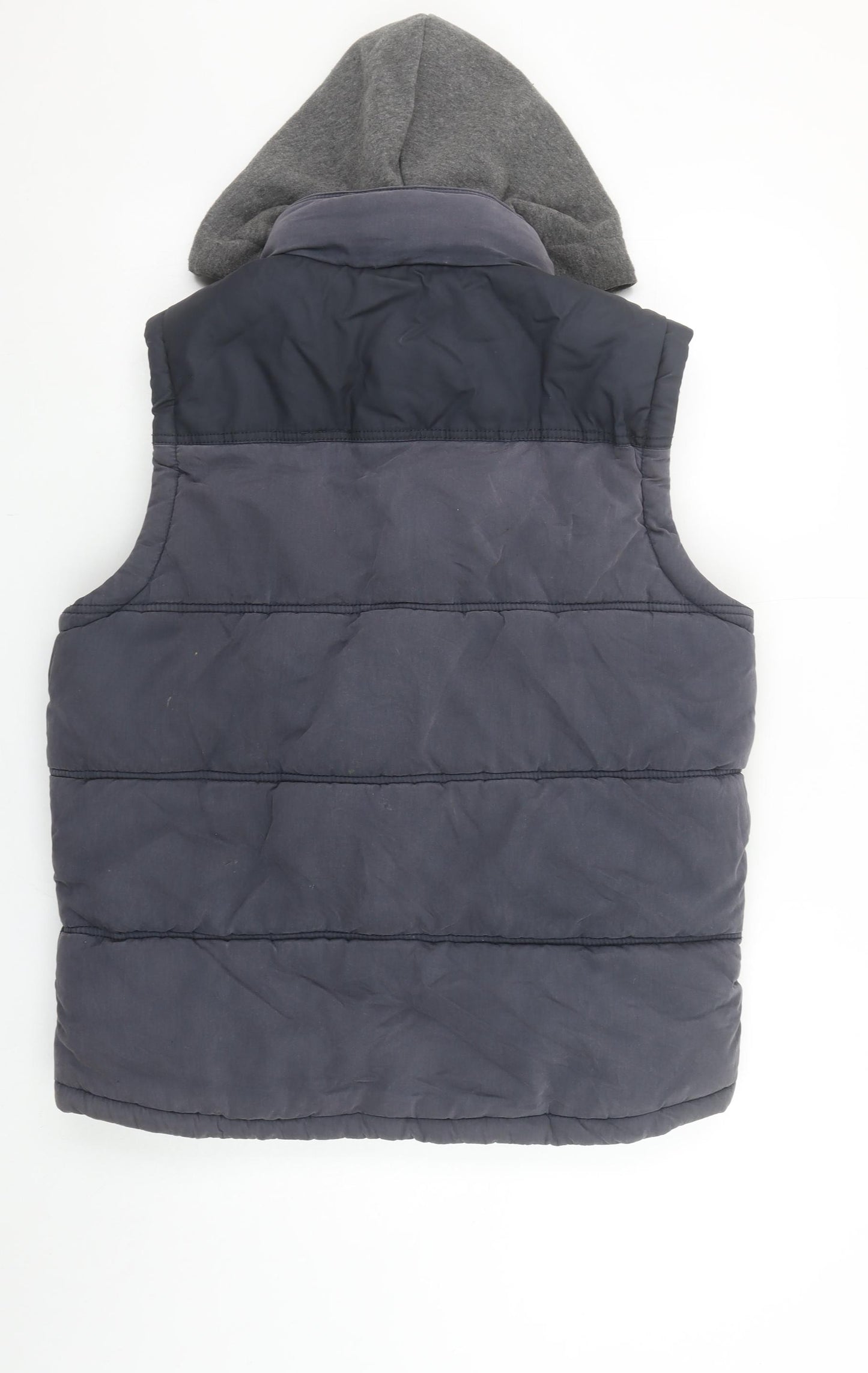 St. George by Duffer Men's Blue Hooded Padded Bodywarmer Size M