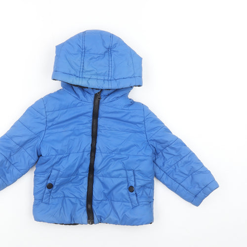 Michael Kors Blue Puffer Jacket 18-24 Months Hooded Winter Coat