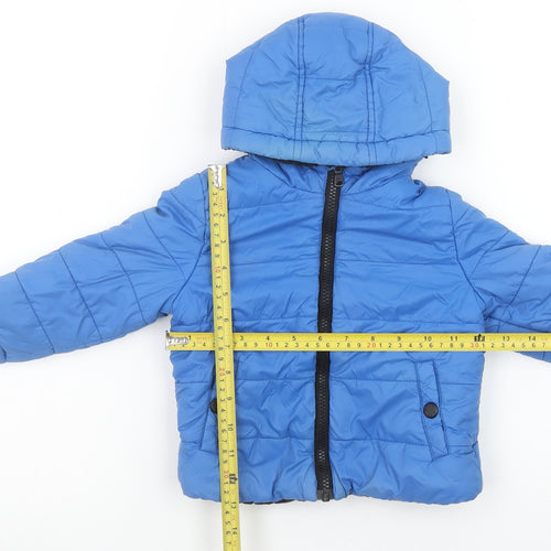 Michael Kors Blue Puffer Jacket 18-24 Months Hooded Winter Coat