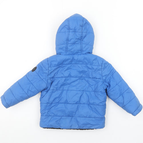 Michael Kors Blue Puffer Jacket 18-24 Months Hooded Winter Coat