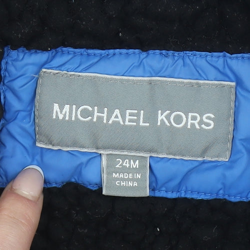 Michael Kors Blue Puffer Jacket 18-24 Months Hooded Winter Coat
