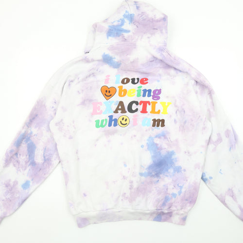 Boohoo Women’s Purple Tie Dye Pullover Hoodie Cotton Size M