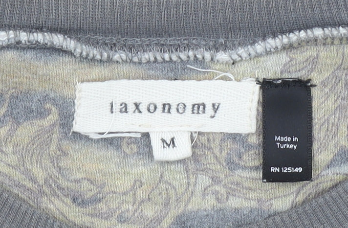 Topman Men's Grey Baroque Print Crew Neck Sweatshirt Size M