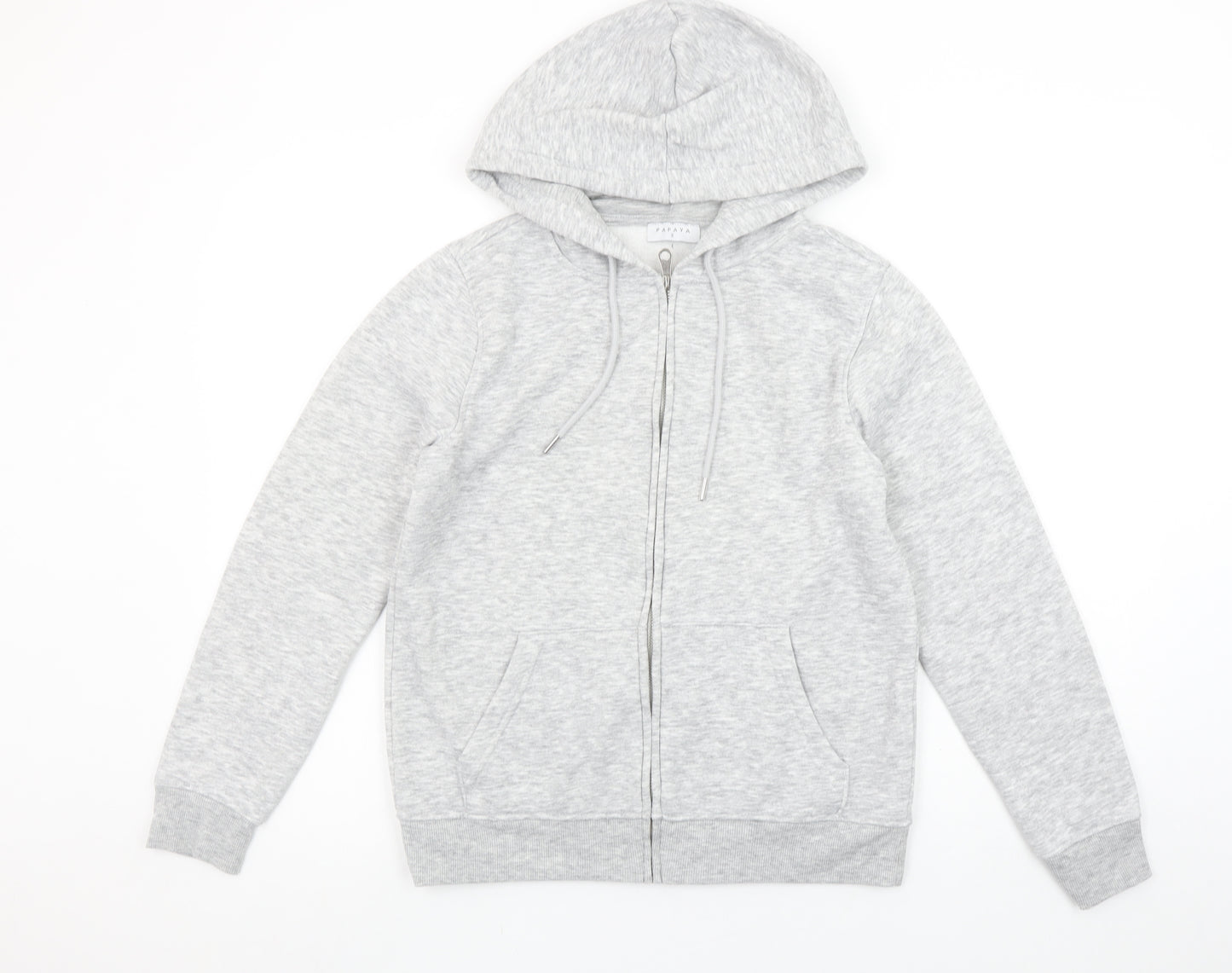 Papaya Women’s Grey Full Zip Hoodie Small Polyester Blend
