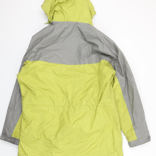 Being Casual Women Green Grey Size 12 Hooded Water Resistant Jacket