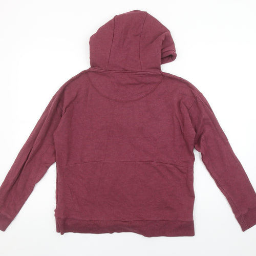 BAM Women's Burgundy 1/4 Zip Hooded Pullover Sweatshirt Size S