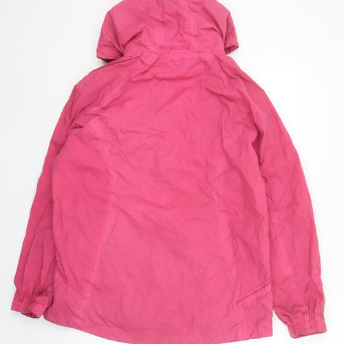 Peter Storm Womens Pink Size 12 Hooded Lightweight Rain Jacket