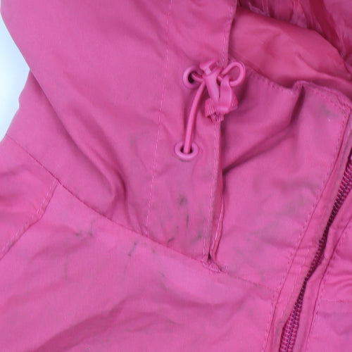 Peter Storm Womens Pink Size 12 Hooded Lightweight Rain Jacket
