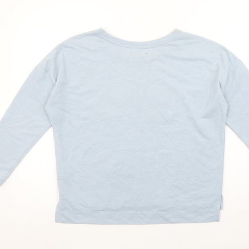 SPAO Womens Blue New York Embroidered 3/4 Sleeve Jersey T-Shirt Size S