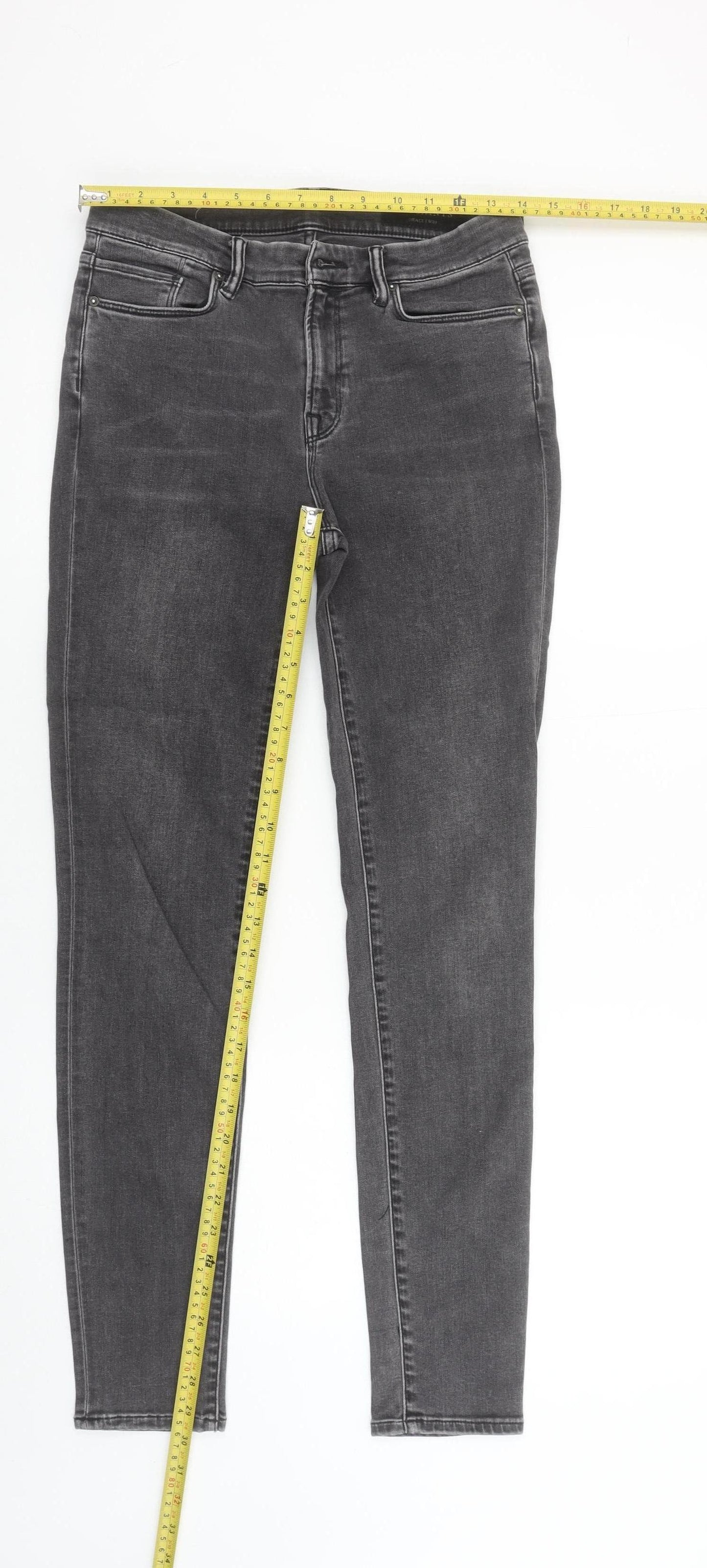 AllSaints Women's Grey Skinny Stretch Jeans Size 12 Grace