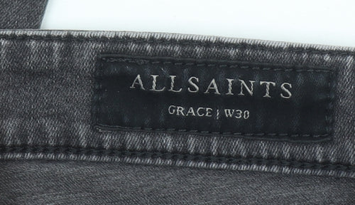 AllSaints Women's Grey Skinny Stretch Jeans Size 12 Grace