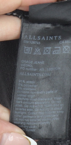 AllSaints Women's Grey Skinny Stretch Jeans Size 12 Grace