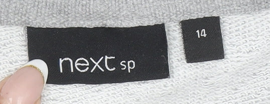 Next Women Grey Size 14 Pullover Hoodie Cotton Blend