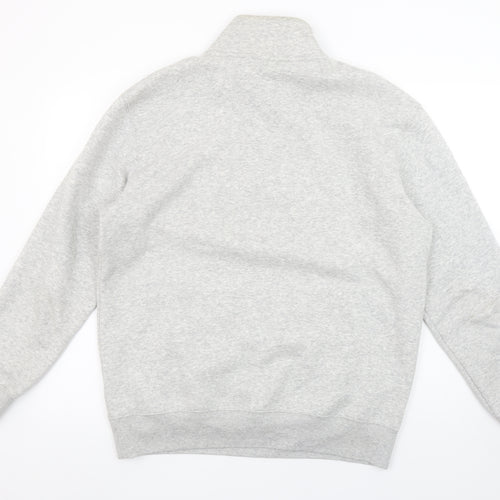 H&M Men's Grey 1/4 Zip Sweatshirt Regular Fit Size M