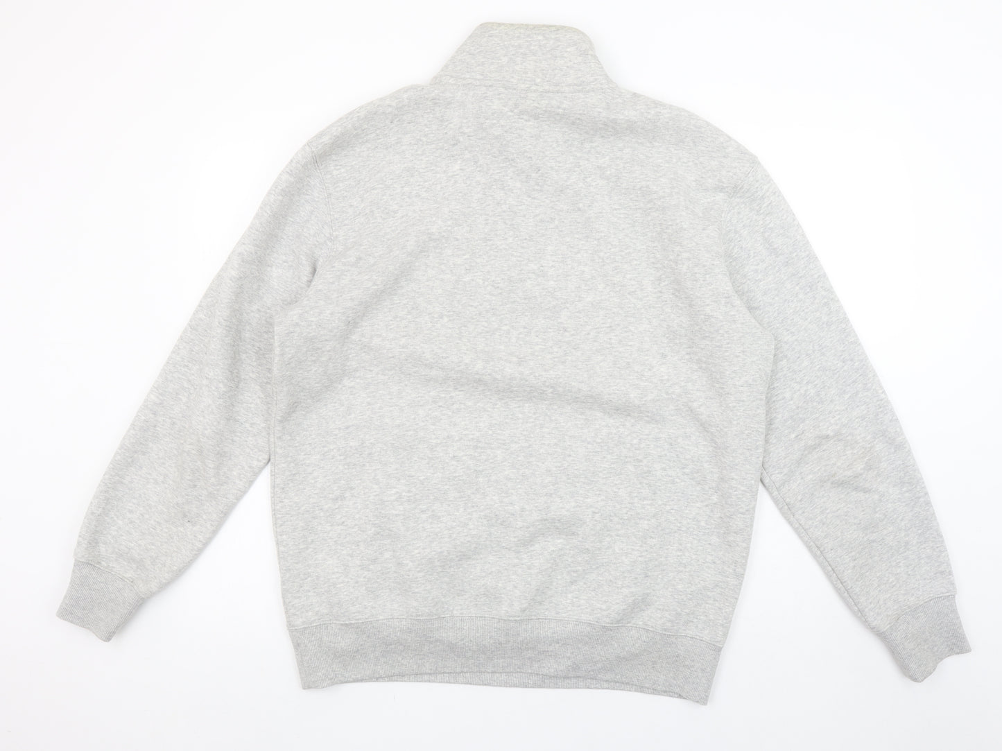 H&M Men's Grey 1/4 Zip Sweatshirt Regular Fit Size M