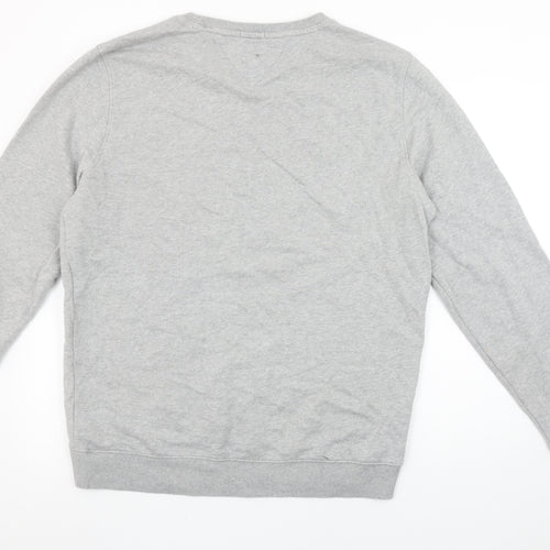 Tommy Jeans Men's Grey XL Regular Fit Logo Sweatshirt