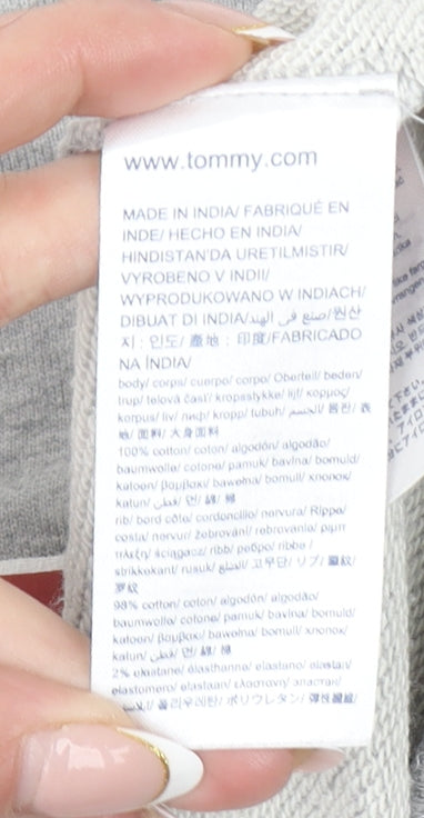 Tommy Jeans Men's Grey XL Regular Fit Logo Sweatshirt