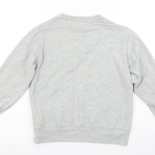 Uniqlo Girls Grey ‘I Donut Care’ Graphic Pullover Sweatshirt 9-10 Years