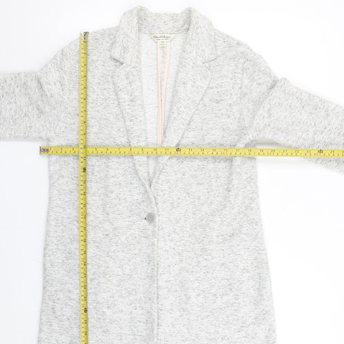 Miss Selfridge Women’s Grey Knit Blazer Jacket Size 10 Single-Breasted