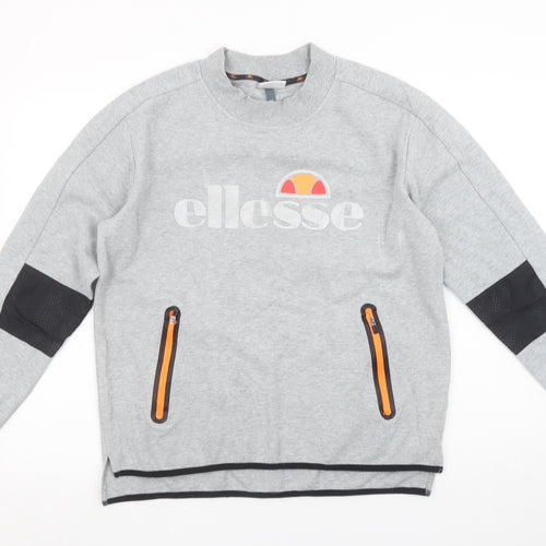 Ellesse Womens Grey Size 14 Crew Neck Pullover Sweatshirt