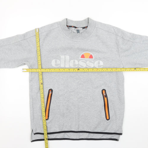 Ellesse Womens Grey Size 14 Crew Neck Pullover Sweatshirt