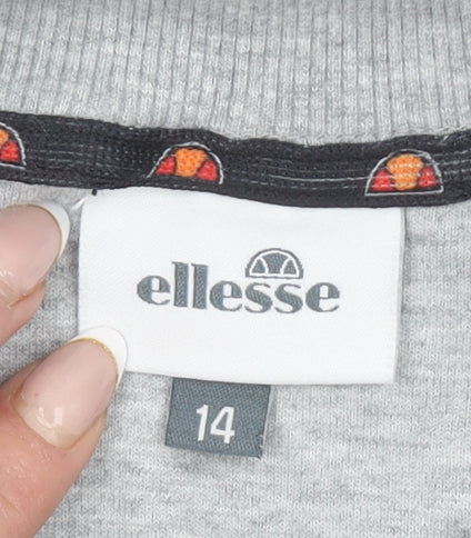 Ellesse Womens Grey Size 14 Crew Neck Pullover Sweatshirt