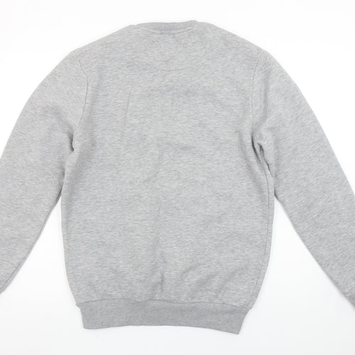 Ted Smith Men's Grey Pullover Sweatshirt M Crew Neck Classic Logo
