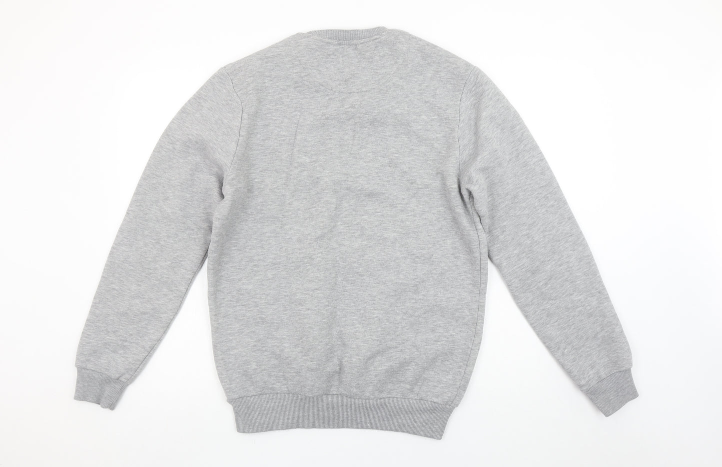 Ted Smith Men's Grey Pullover Sweatshirt M Crew Neck Classic Logo