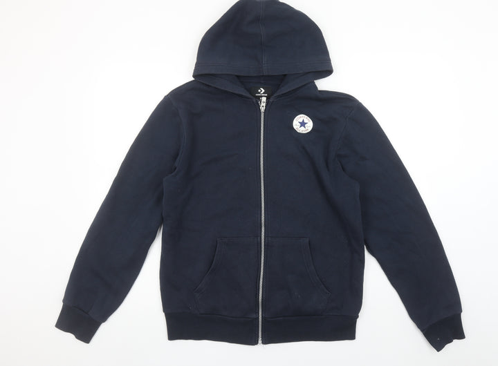 Converse Boys Blue Full Zip Hoodie XL 13-15 Years Cotton Blend All Star