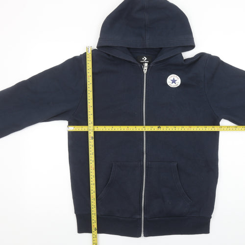 Converse Boys Blue Full Zip Hoodie XL 13-15 Years Cotton Blend All Star
