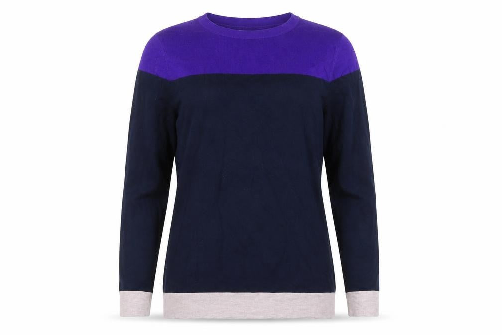 Front view of Gallery Women’s Multicoloured Crew Neck Knit jumper, size M