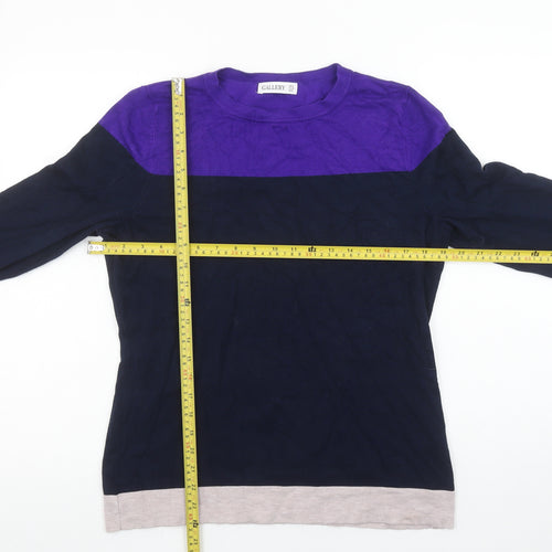 Gallery Women’s Multicoloured Crew Neck Knit Pullover Jumper Size M