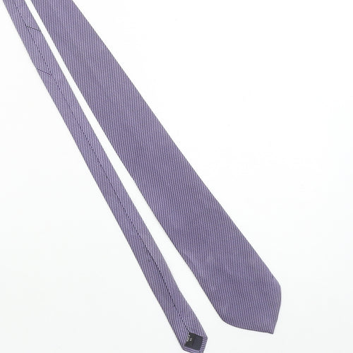 Debenhams Men’s Purple Slim Silk Geometric Tie One Size