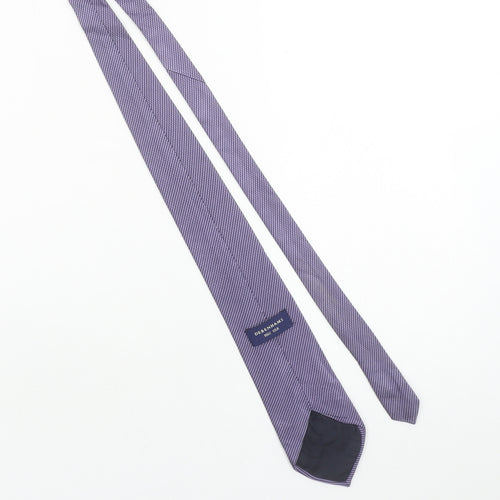 Debenhams Men’s Purple Slim Silk Geometric Tie One Size