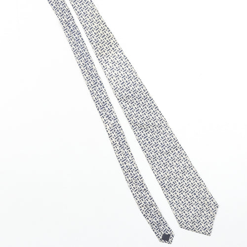 Baci da Setta Men's Blue Geometric Designer 100% Silk Tie One Size