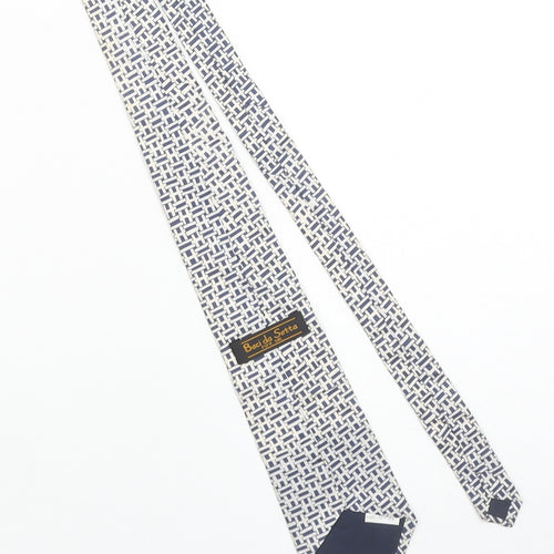 Baci da Setta Men's Blue Geometric Designer 100% Silk Tie One Size