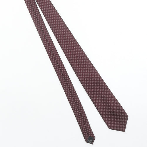 Greenwoods Men's Brown Polka Dot Slim Tie 100% Polyester