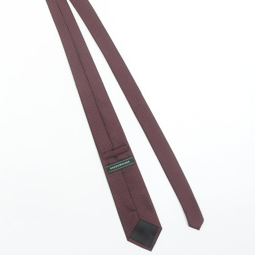 Greenwoods Men's Brown Polka Dot Slim Tie 100% Polyester
