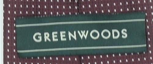 Greenwoods Men's Brown Polka Dot Slim Tie 100% Polyester