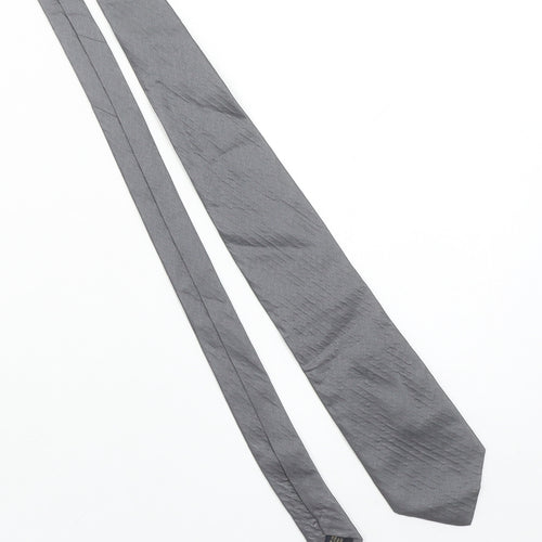 Reiss Men’s Grey Silk Slim Tie Made in Italy One Size
