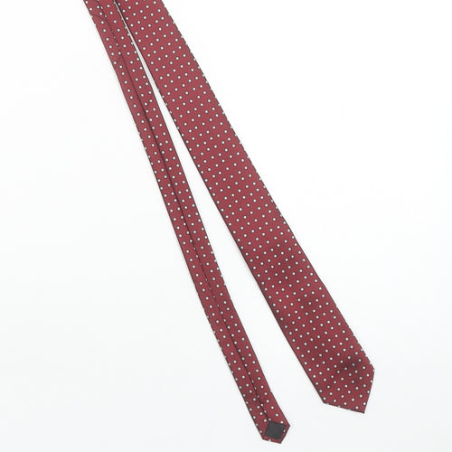 Tailor & Cutter Men's Red Geometric Slim Tie Polyester One Size